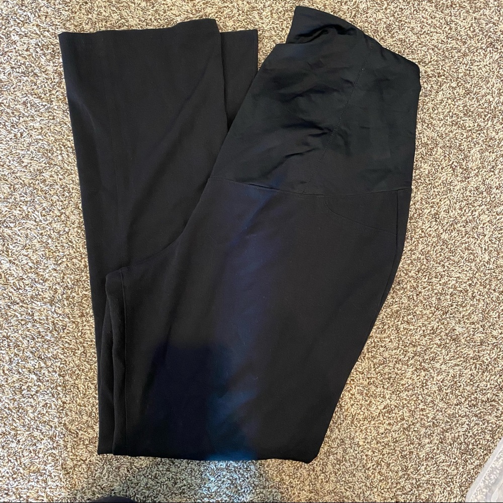 Isabel Maternity full panel black dress pants 16